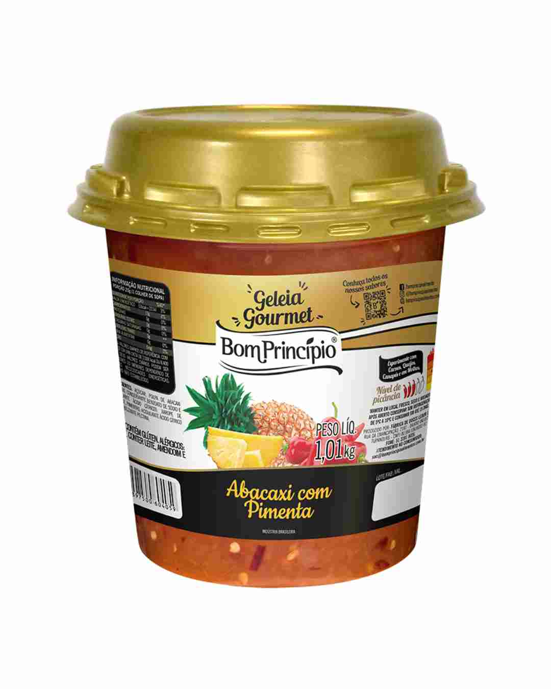 Geleia de Abacaxi com Pimenta Bom Principio 1,01kg
